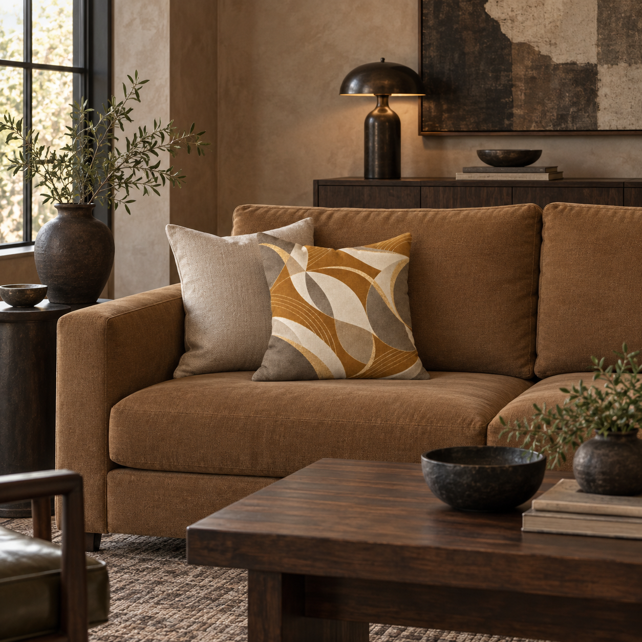 Arcfield Pillow — Ochre — view 2 of 5