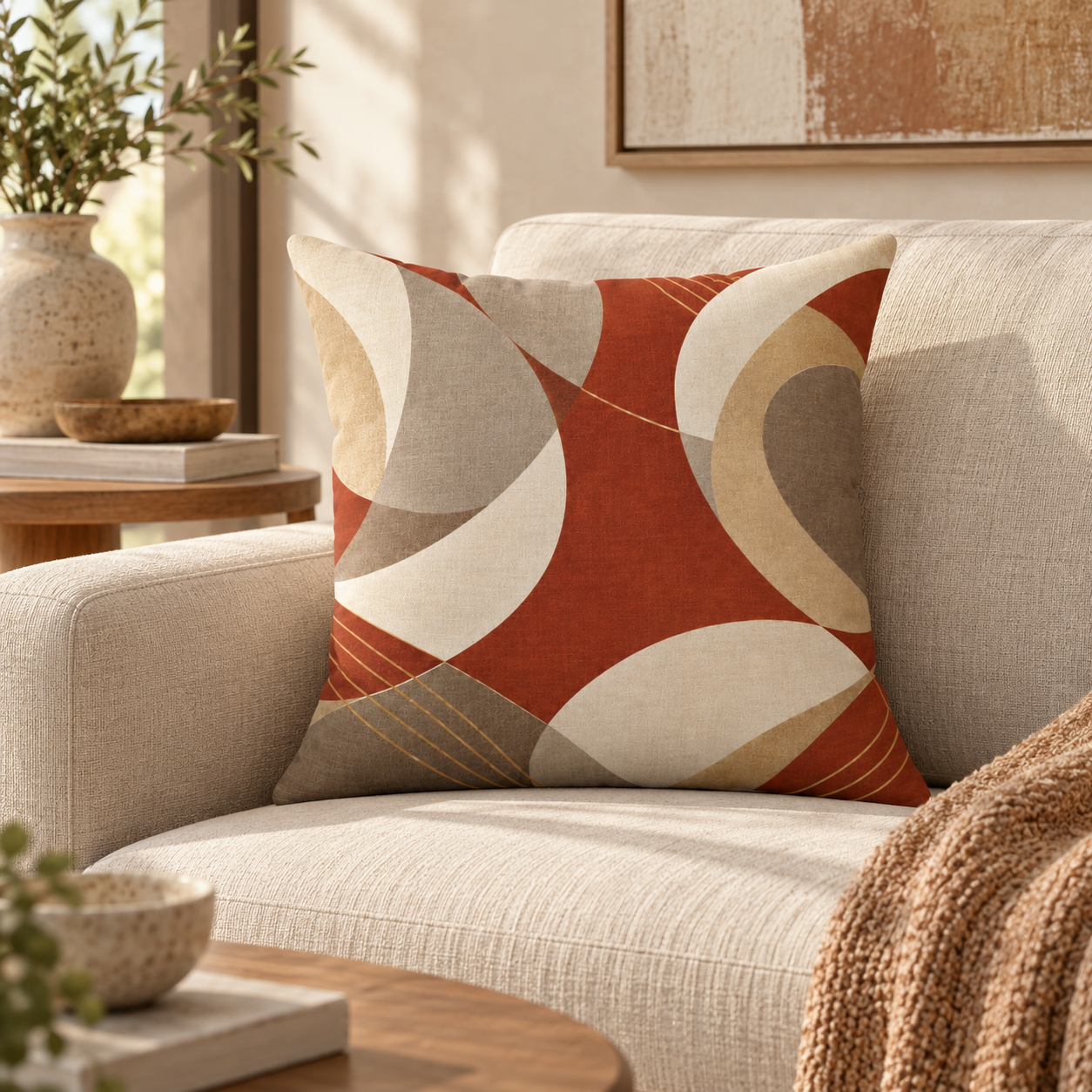 Arcfield Pillow — Terracotta — primary product image